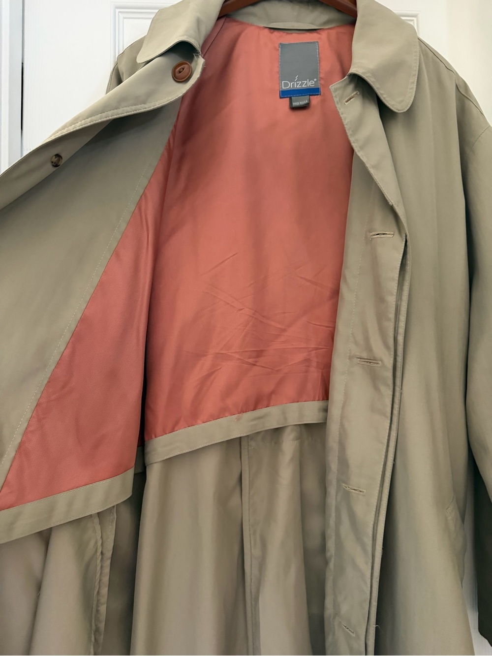 BG Men's Long Trench Coat - Beige - Picture 5 of 6